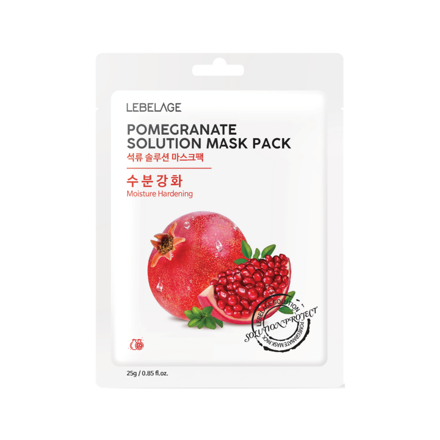 [LEBELAGE] POMEGRANATE SOLUTION MASK PACK - 10 Sheets / 25g (0.88 oz.)