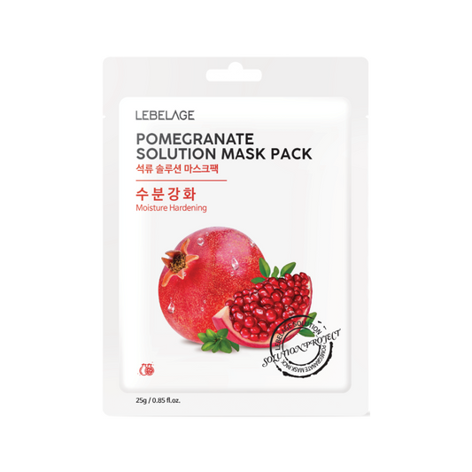 [LEBELAGE] POMEGRANATE SOLUTION MASK PACK - 10 Sheets / 25g (0.88 oz.)