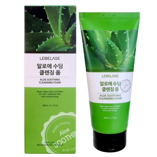 [LEBELAGE] ALOE SOOTHING CLEANSING FOAM - 180ml / 6.08 fl. oz.
