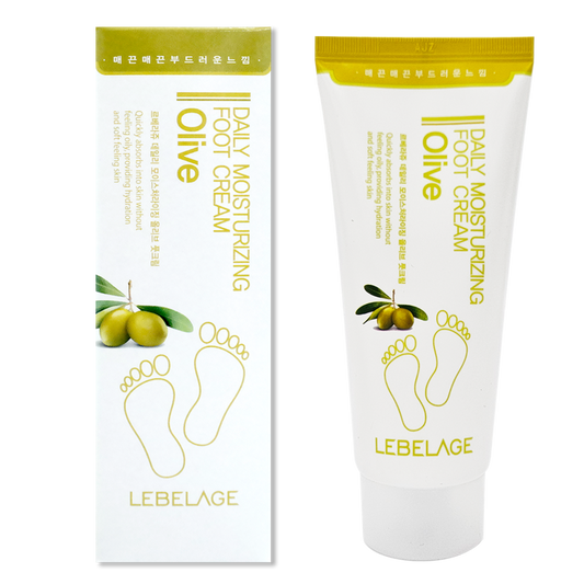 [LEBELAGE] DAILY MOISTURIZING OLIVE FOOT CREAM - 100ml / 3.38 fl. oz.