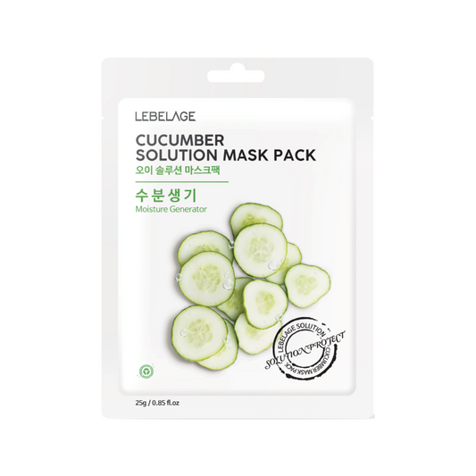 [LEBELAGE] CUCUMBER SOLUTION MASK PACK - 10 Sheets / 25g (0.88 oz.)