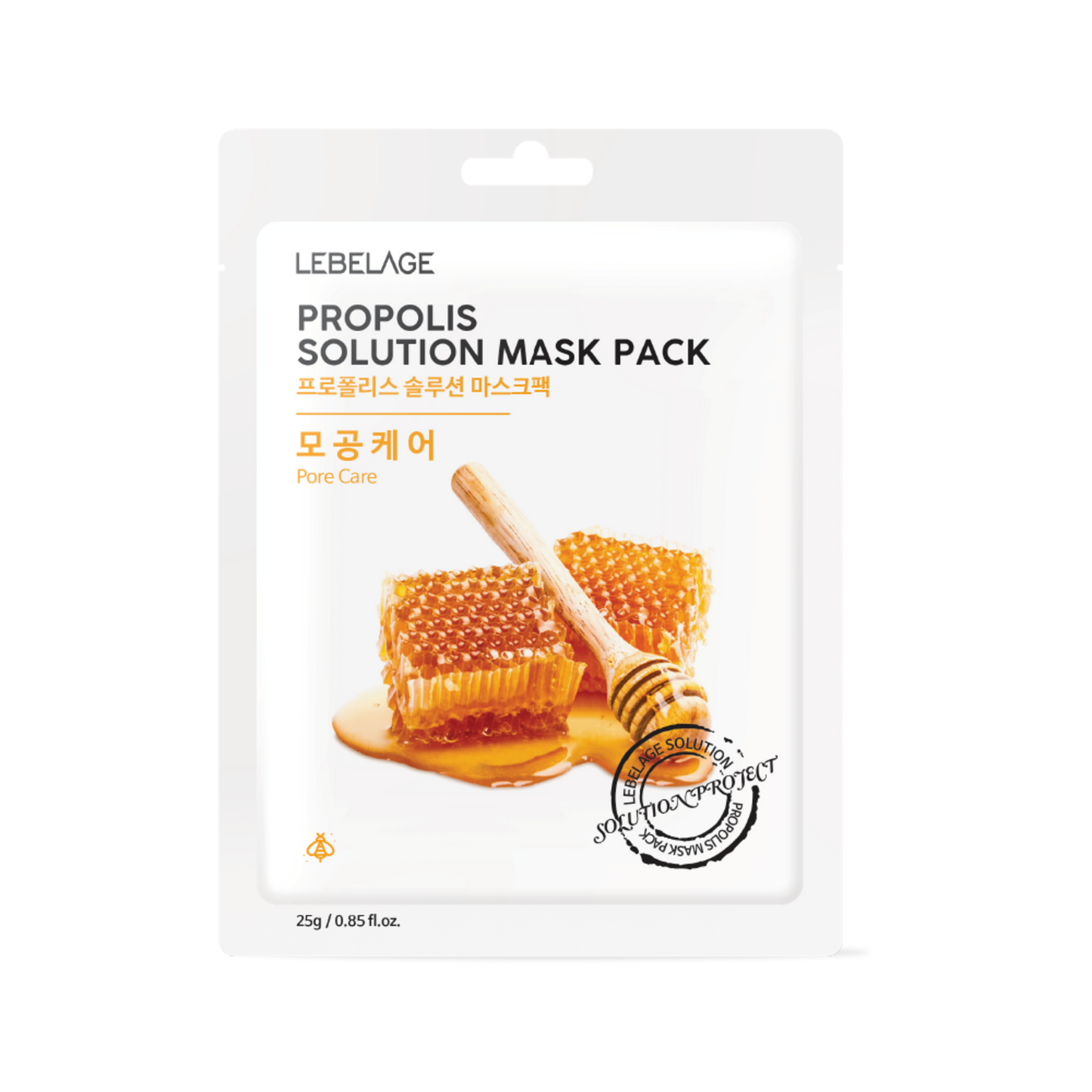 [LEBELAGE] PROPOLIS SOLUTION MASK  - 10 Sheets / 25g (0.88 oz.)