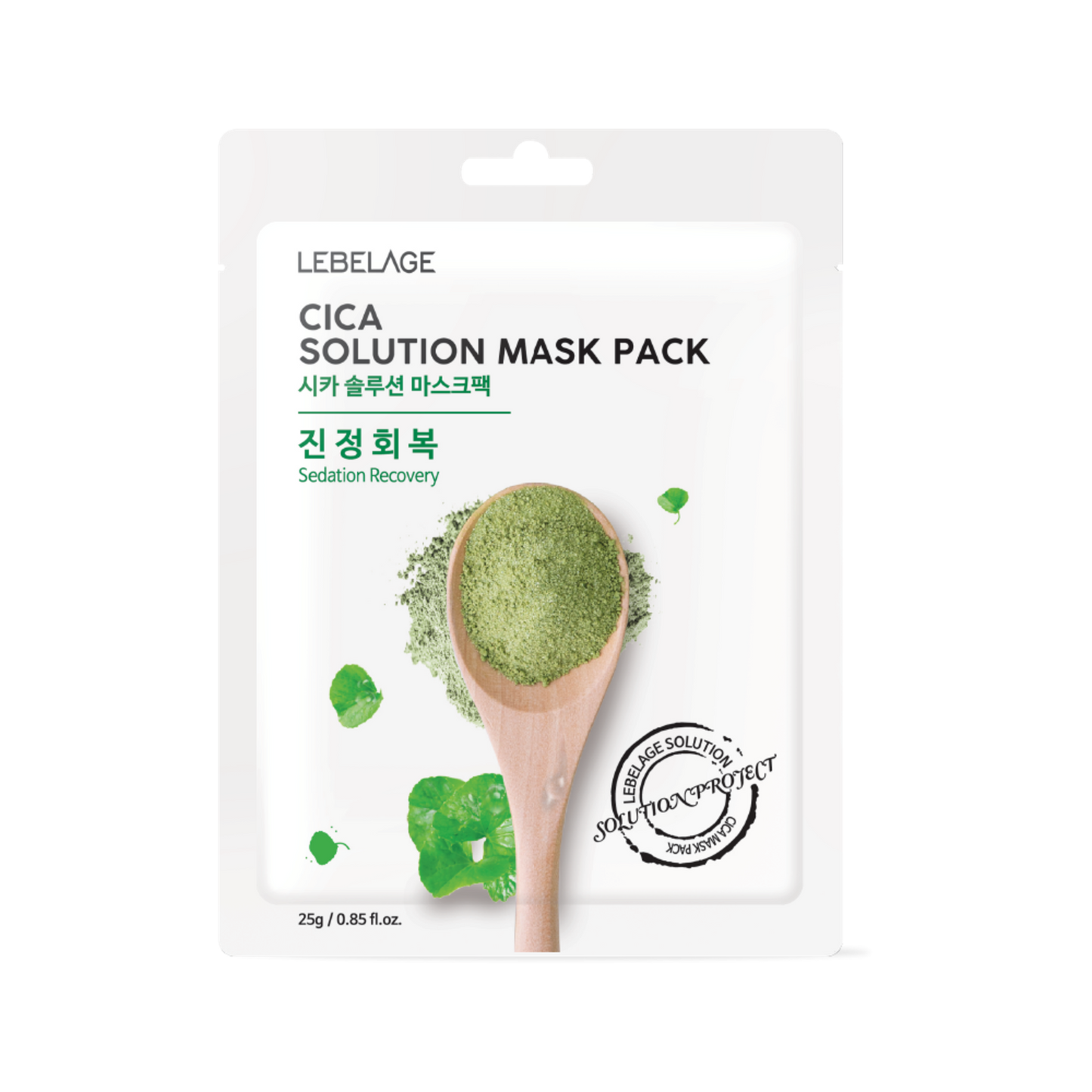 [LEBELAGE] CICA SOLUTION MASK PACK - 10 Sheets / 25g (0.88 oz.)