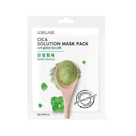 [LEBELAGE] CICA SOLUTION MASK PACK - 10 Sheets / 25g (0.88 oz.)